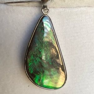 Canadian Ammolite in Sterling Silver Pendant